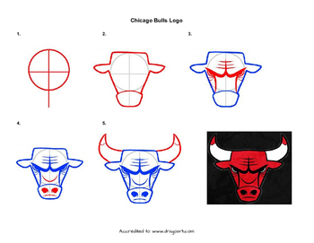 350x271 Huge Collection Of 'chicago Bulls Logo Drawing' Download More