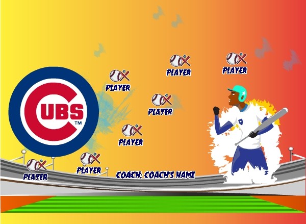 600x439 Chicago Cubs Baseball Banner Vector Images