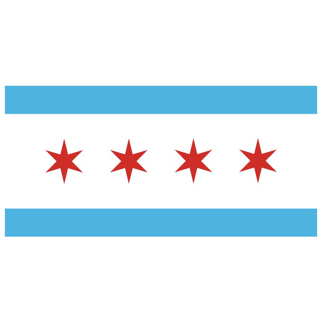 660x660 Chicago City Vector Flag