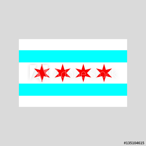 500x500 Chicago Flag Vector