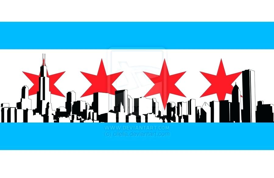 900x587 Canvas Black Flag Chicago Skyline T Shirt