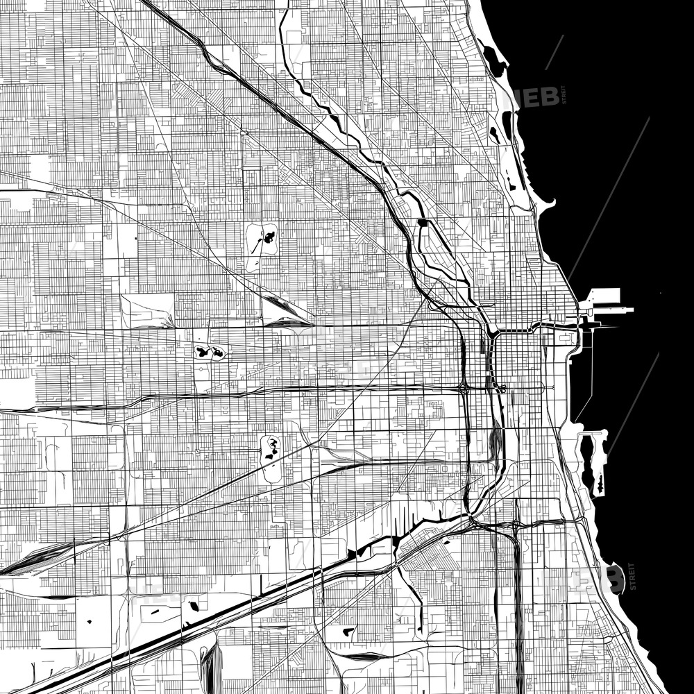 Chicago Map Vector At Vectorified Com Collection Of Chicago Map   Chicago Map Vector 15 