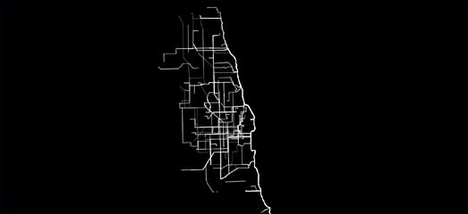 523x240 Map Of Chicago Drawing Download Them And Print