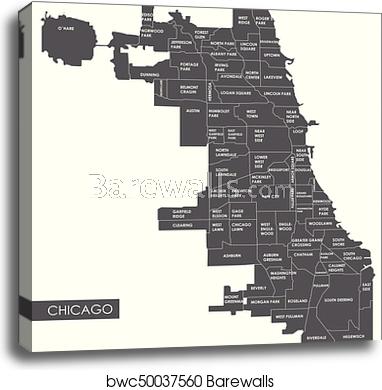 Chicago Map Vector at Vectorified.com | Collection of Chicago Map ...