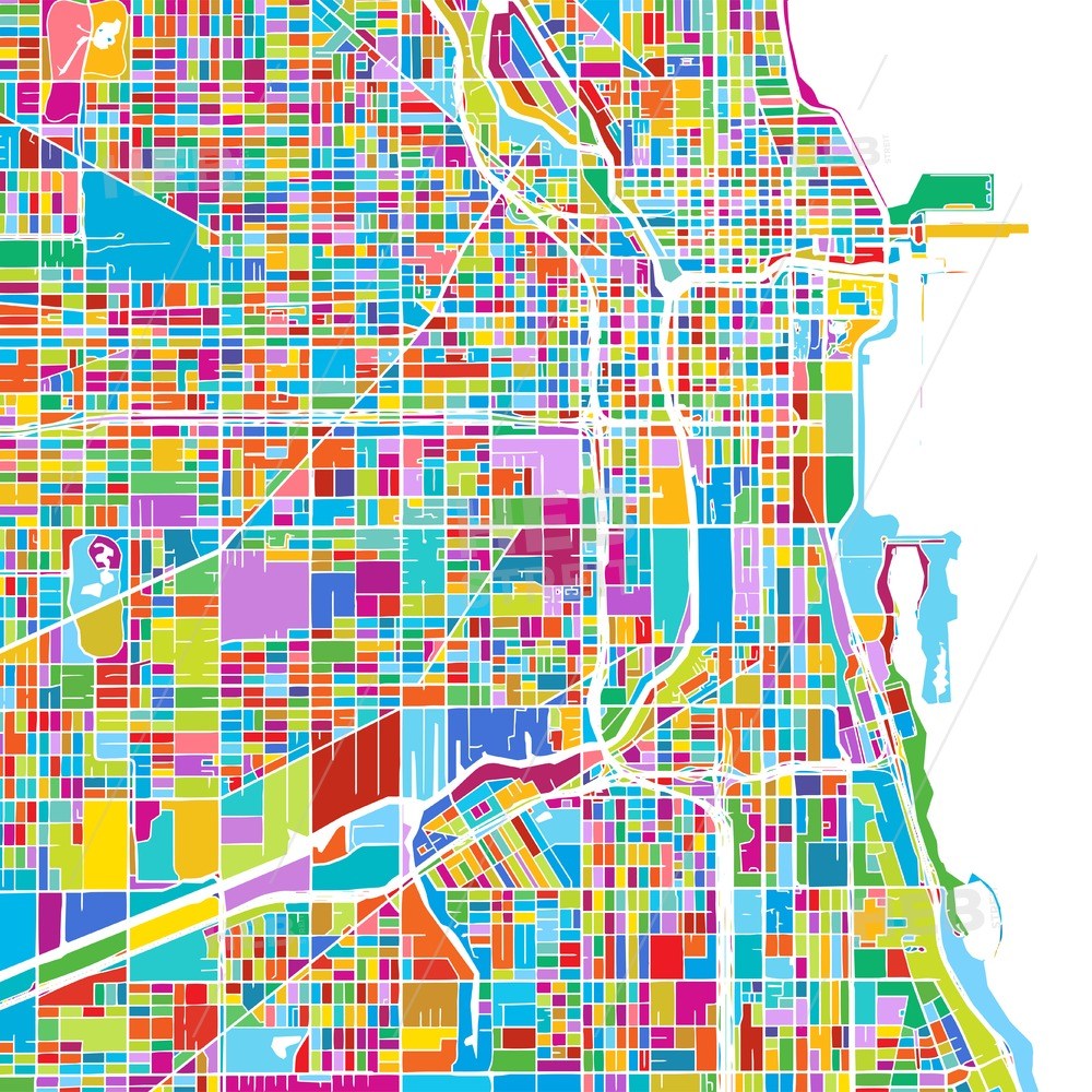 Chicago Map Vector at Vectorified.com | Collection of Chicago Map ...