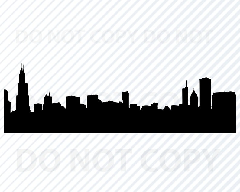 794x635 Chicago Skyline For Cricut City Skyline Clipart City Etsy