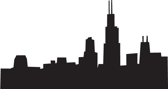 581x309 Chicago Skyline Silhouette Vector Clipart Images Gallery For Free