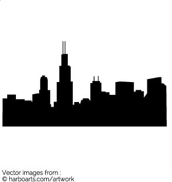 Chicago Skyline Outline Vector at Vectorified.com | Collection of ...