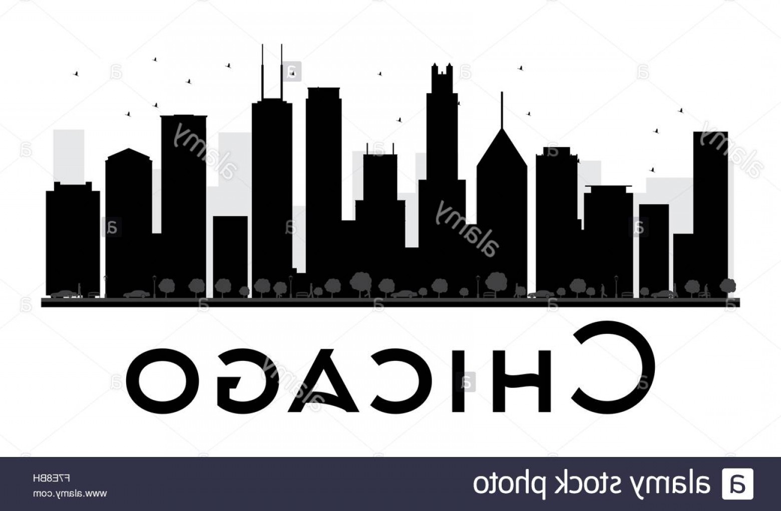 Chicago Skyline Outline Vector at Vectorified.com | Collection of ...