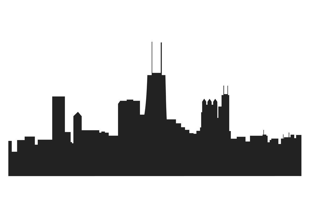 Chicago Skyline Outline Vector At Vectorified Com Collection Of Chicago Skyline Outline Vector