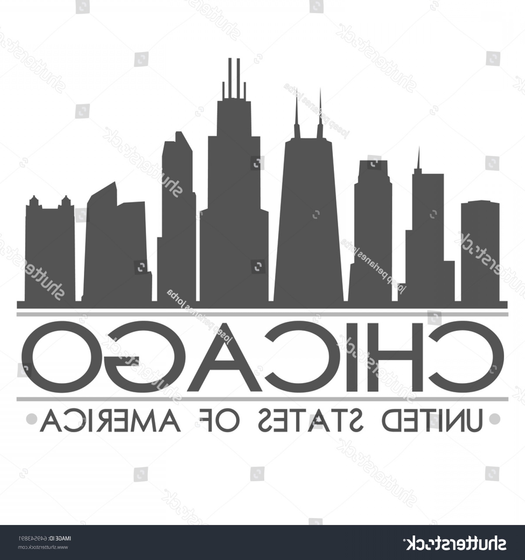 Chicago Skyline Silhouette Vector at Vectorified.com | Collection of ...