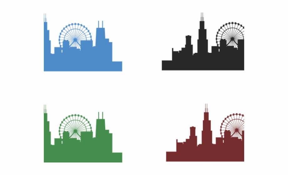 Chicago Skyline Silhouette Vector Free at Vectorified.com | Collection