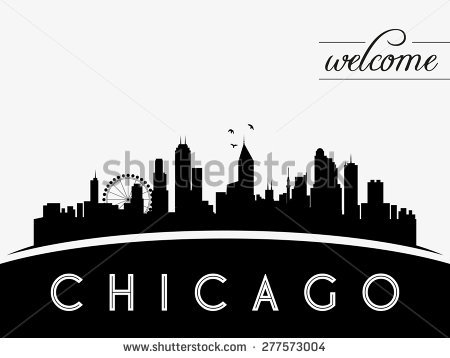 450x358 Collection Of 'chicago Skyline Outline Drawing' Download More