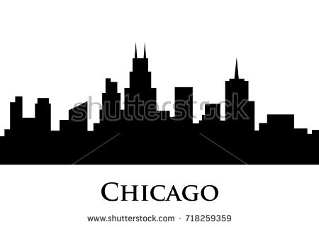 450x320 Huge Collection Of 'chicago Skyline Silhouette Vector' Download