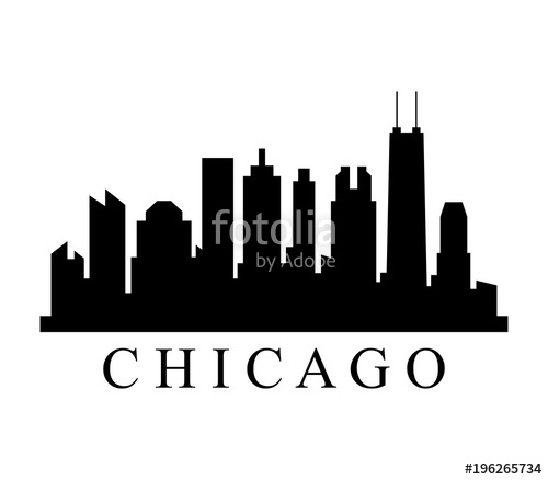 Chicago Skyline Silhouette Vector Free at Vectorified.com | Collection ...