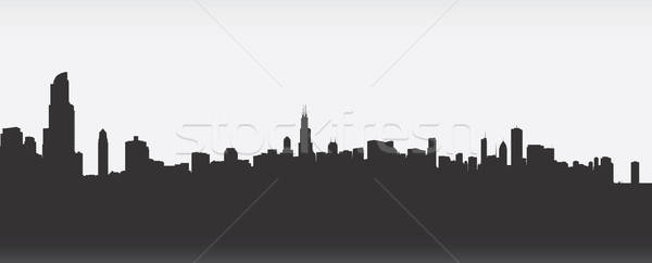 600x242 Chicago Skyline Vector Illustration Brett Lamb