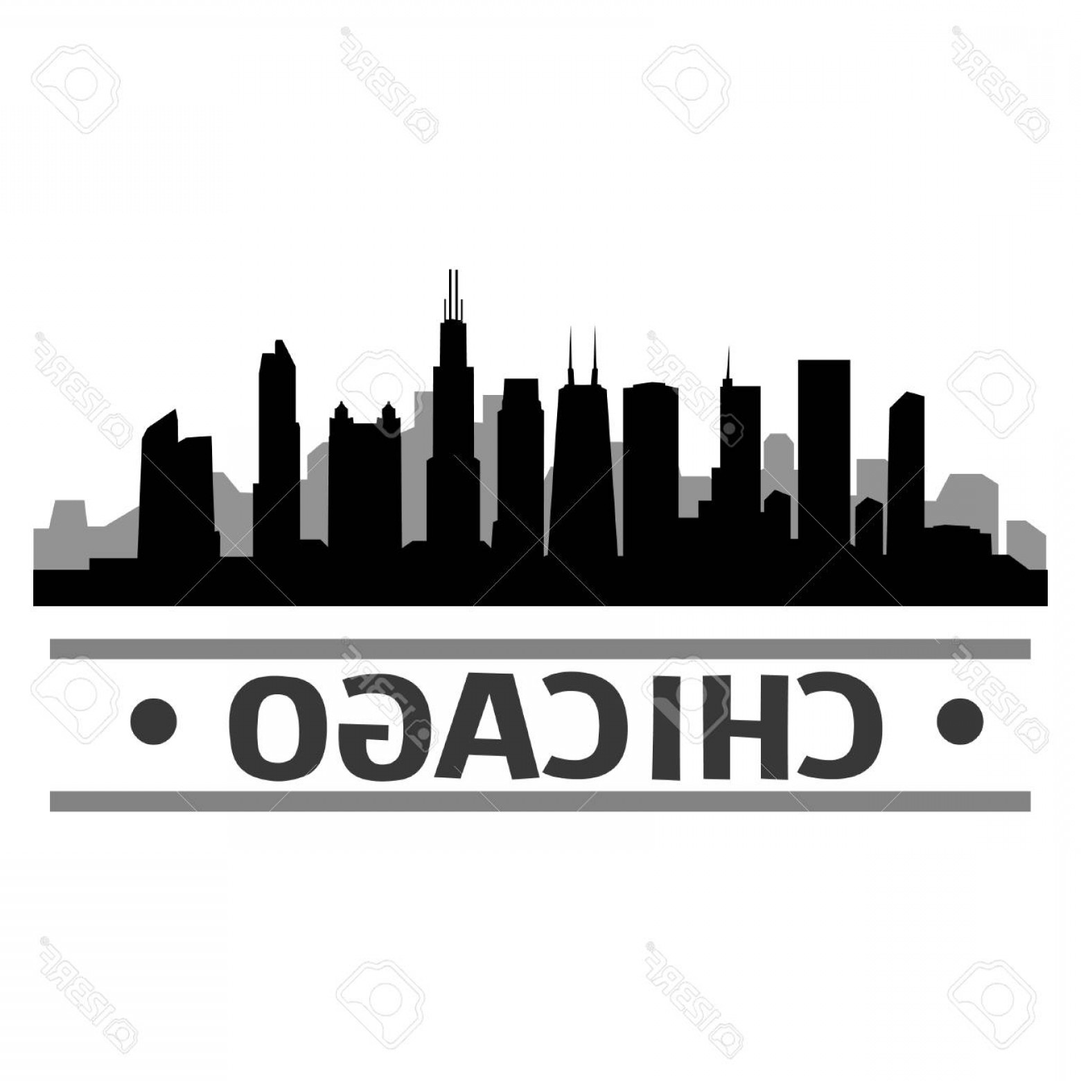1560x1560 Photostock Vector Chicago Skyline Vector Art City Design Soidergi
