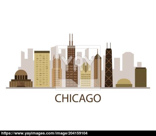 Chicago Skyline Vector at Vectorified.com | Collection of Chicago ...