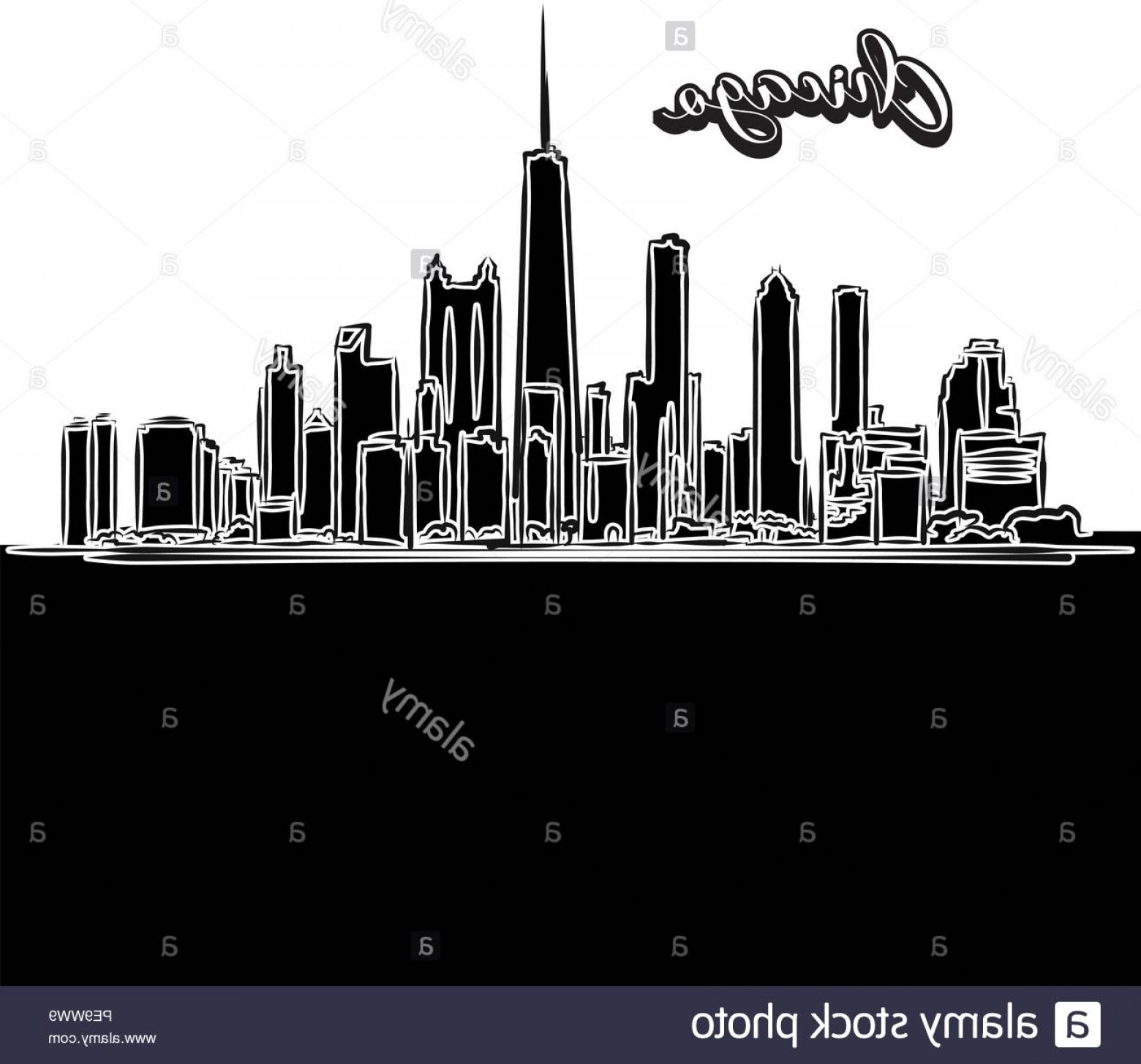 1560x1455 Chicago Skyline Vector Clip Art Soidergi
