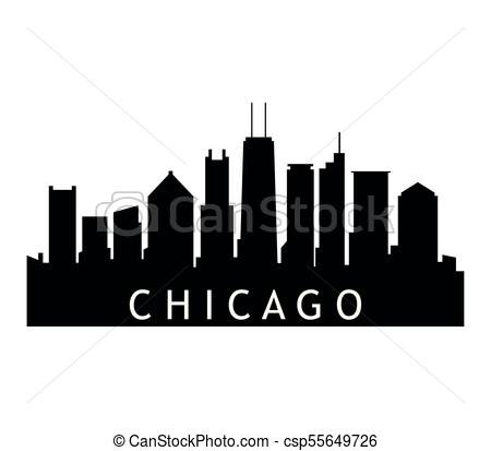 450x413 Chicago Skyline Vector Illustration