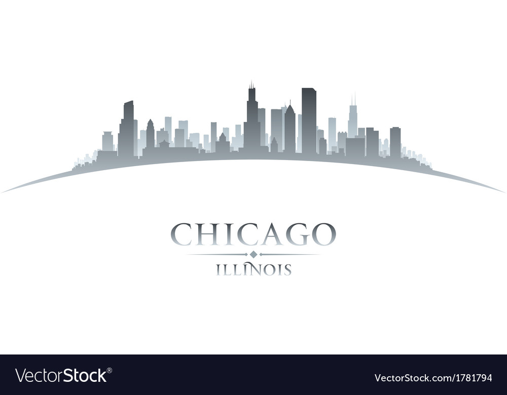 1000x780 Collection Of 'chicago Skyline Silhouette Vector' Download More