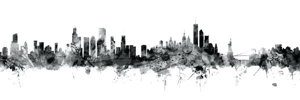 600x200 Chicago Skyline Art
