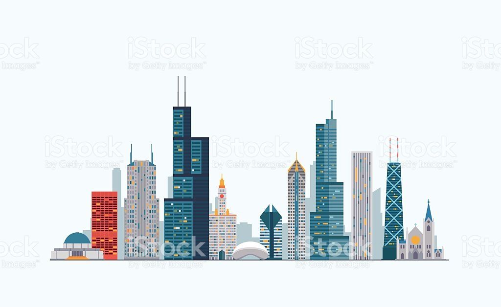 Vector Graphics, Flat City Illustration Cityscapes 1024x628 Vector Graphics, Flat City Illustration Cityscapes