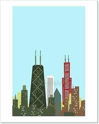 321x400 Chicago Skyline Art Chicago Skyline Vector Art Free Chicago