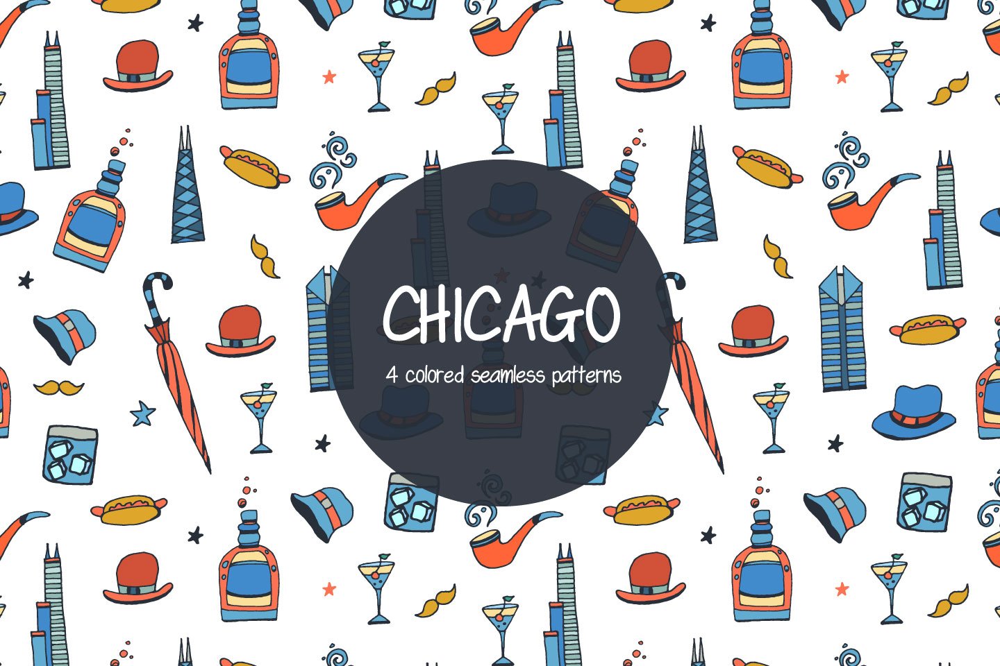 1440x960 Chicago Vector Free Pattern