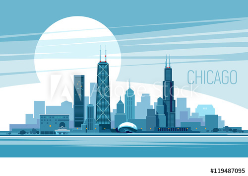 500x354 Chicago Vector Illustration