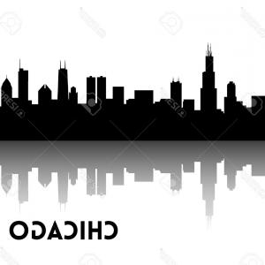 300x300 Photostock Vector Vector Black Silhouette Of Chicago Skyline
