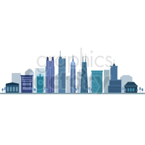 300x300 Chicago City Vector Skyline Clipart Royalty Free Gif, Png