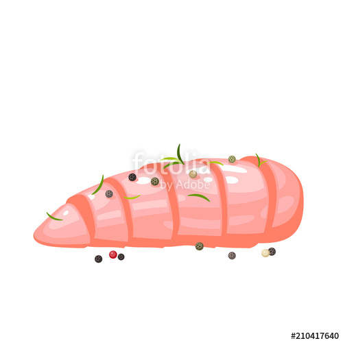 500x500 Chopped Chicken Breast Fillet With Spices Vector Illustration