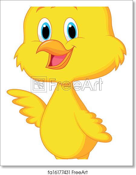 450x580 Free Art Print Of Cute Baby Chicken Cartoon Vector Illustration