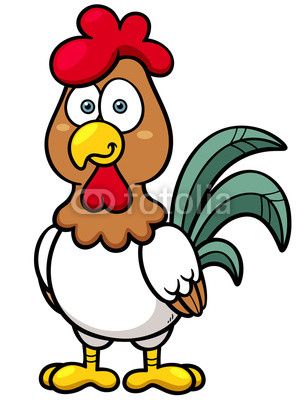 300x400 Vector Vector Illustration Of Cartoon Chicken Kurochki Petushki
