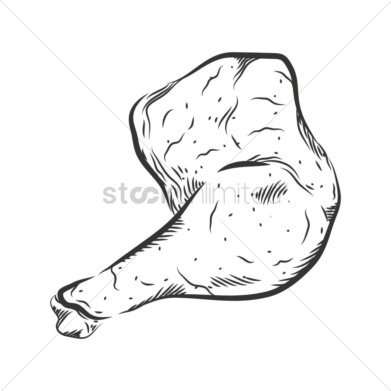1300x1300 Chicken Drumstick Vector Image