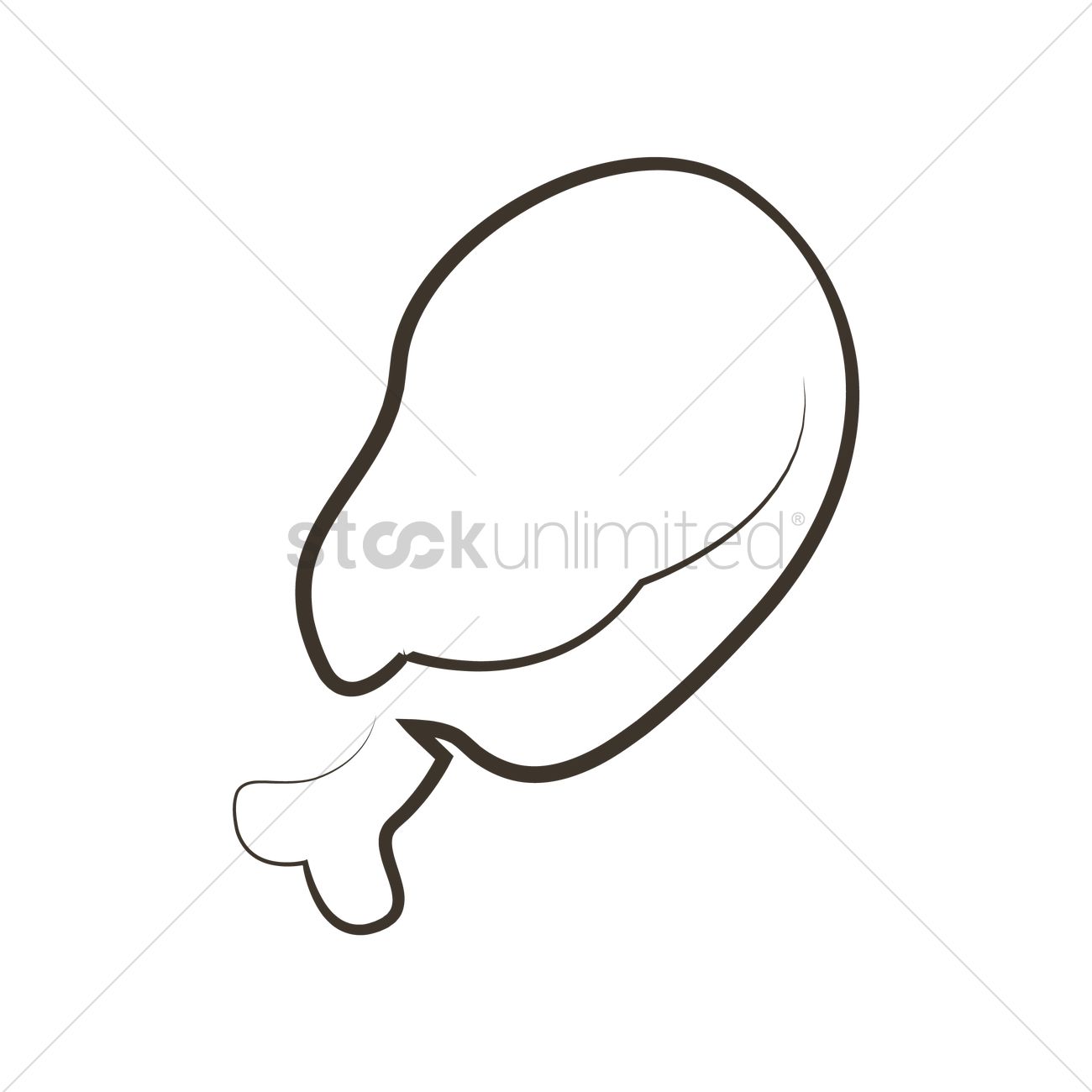 1300x1300 Chicken Drumstick Vector Image