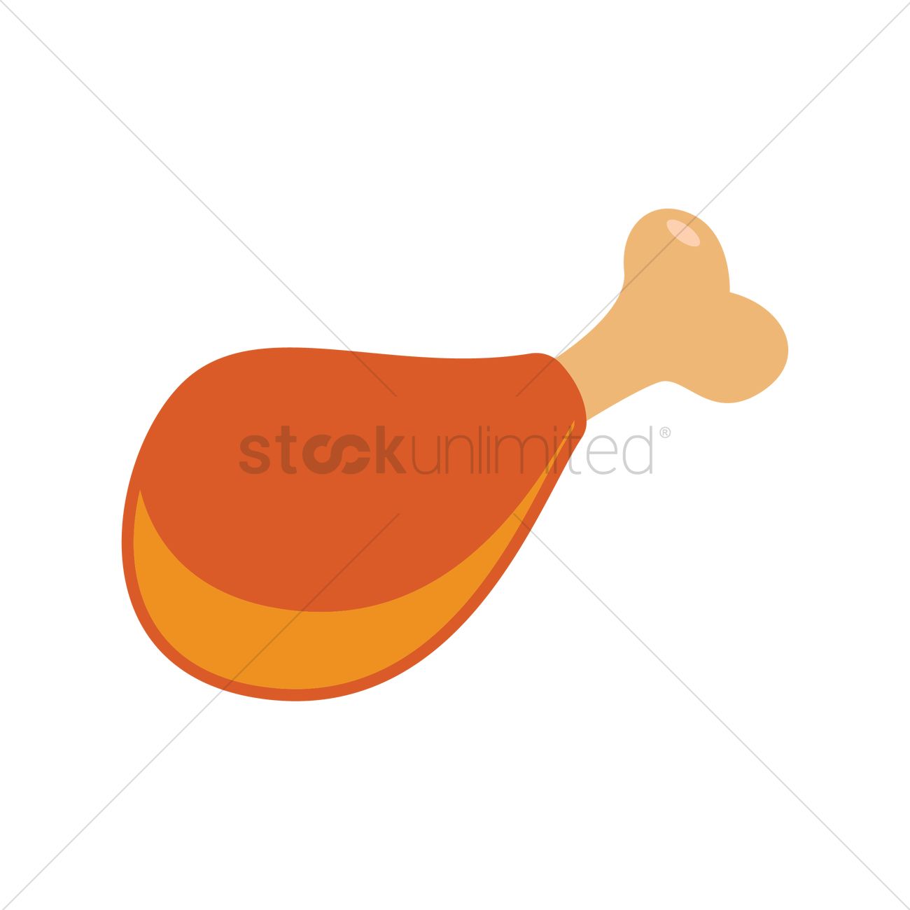 1300x1300 Chicken Drumstick Vector Image