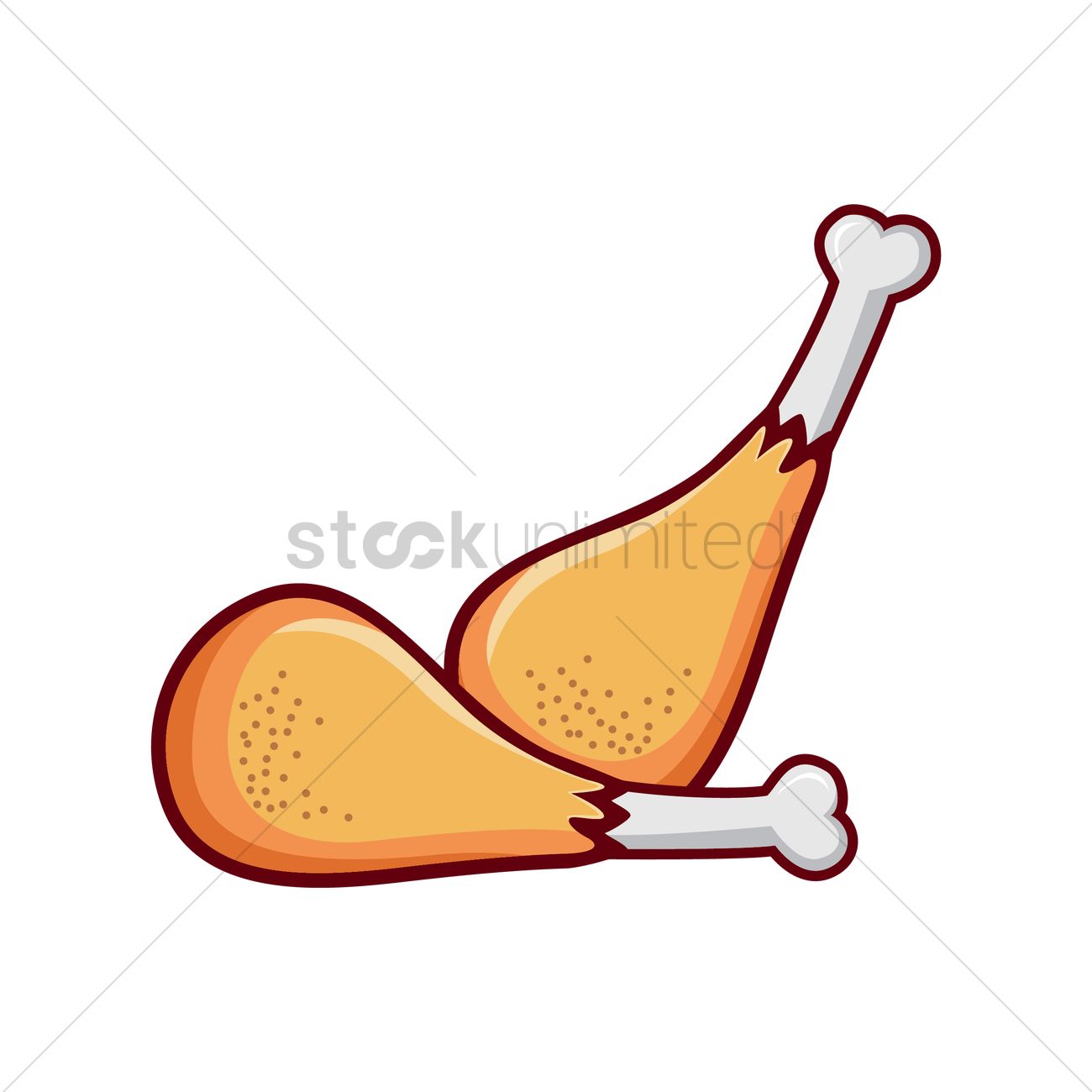 1300x1300 Chicken Drumsticks Vector Image