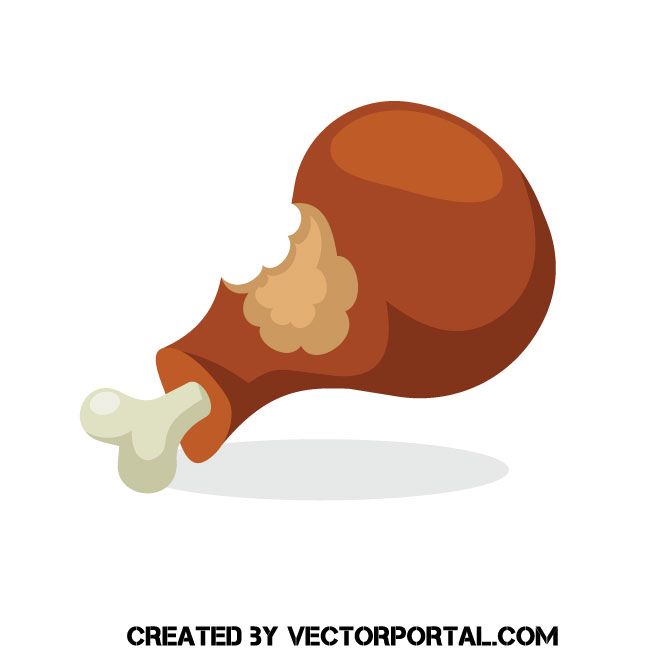 660x660 Chicken Leg Vector Image Food And Drink Vectors