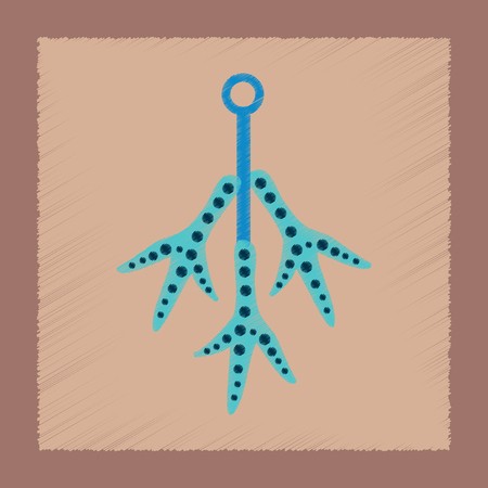 450x450 Flat Shading Style Icon Halloween Chicken Feet Royalty Free