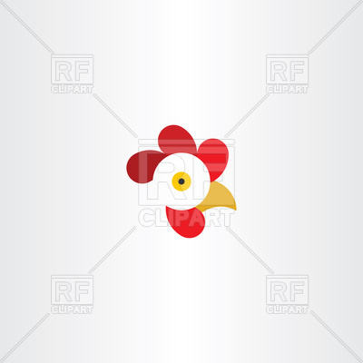 400x400 Chicken Or Rooster Head Icon Vector Image Of Plants And Animals