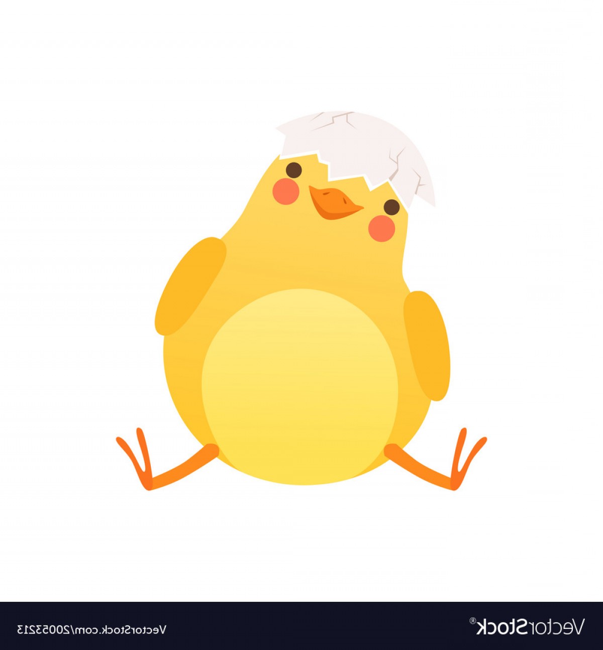 1200x1294 Cute Baby Chicken Sitting With Shell In Its Head Vector Cqrecords