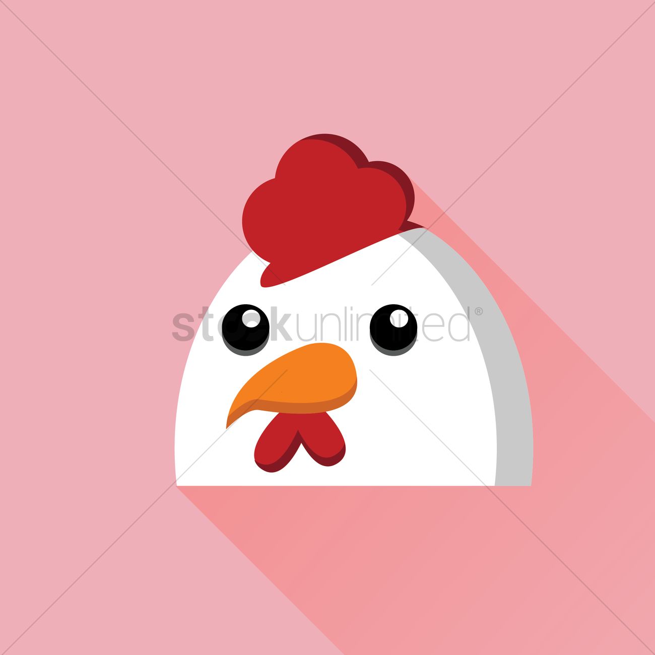 1300x1300 Hen Head Vector Image