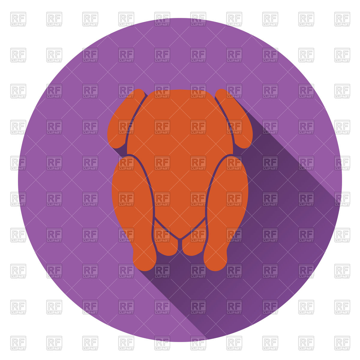 Flat Color Design Of Chicken Icon Vector Image Of Food 1200x1200 Flat Color Design Of Chicken Icon Vector Image Of Food