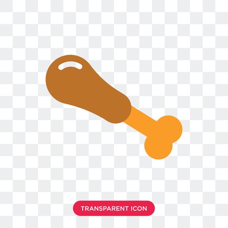450x450 Chicken Leg Vector Icon Isolated On Transparent Background