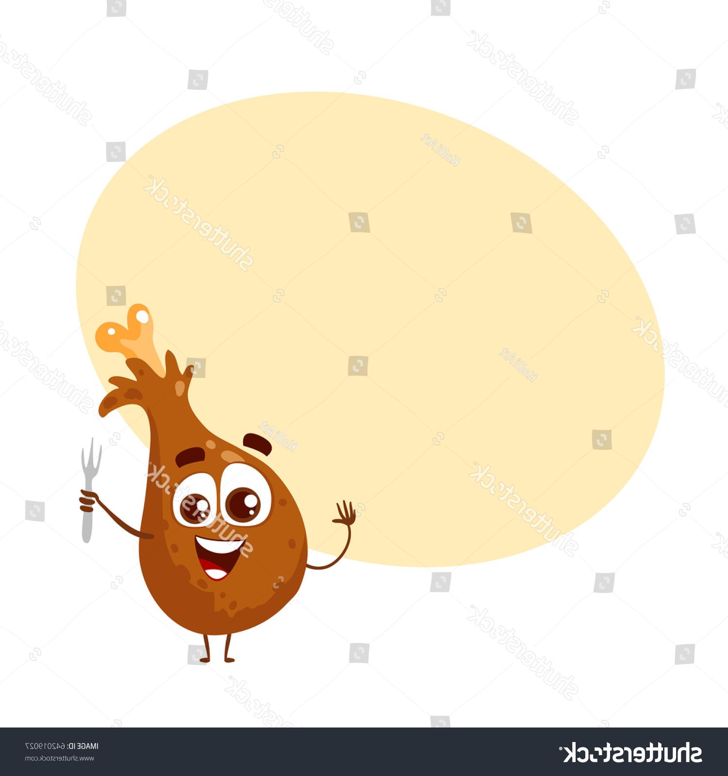 1500x1600 Hd Cute Cartoon Chicken Leg Vector Library Free Vector Art