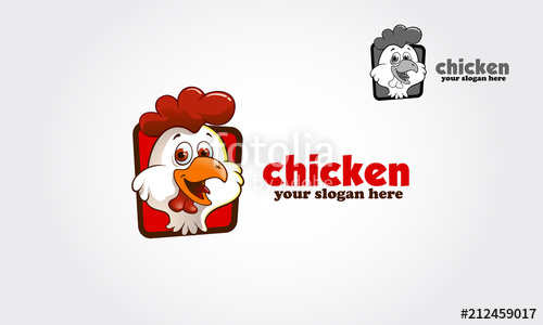 500x300 Funny Chicken Logo Vector Illustration Stock Image And Royalty