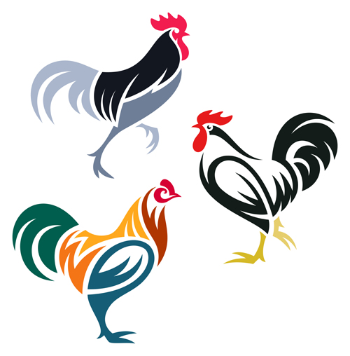 Creative Chicken Logos Vector Design Free Download 500x508 Creative Chicken Logos Vector Design Free Download