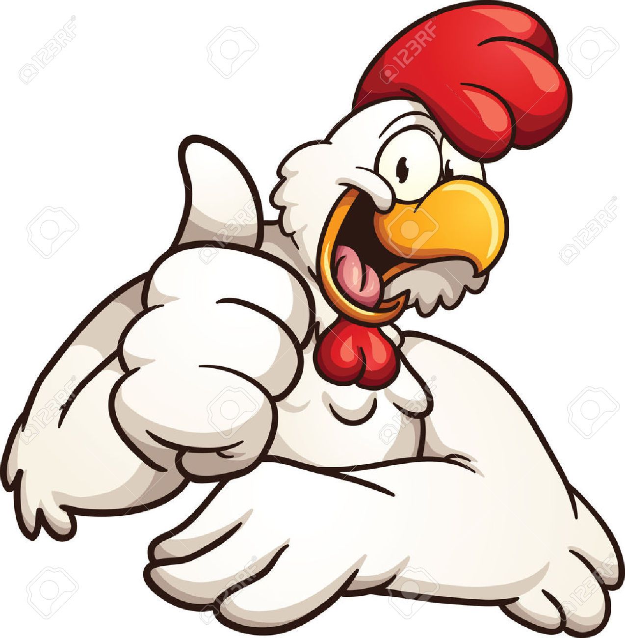 Cartoon Chicken Giving The Thumbs Up Vector Clip Art Illustration 1274x1300 Cartoon Chicken Giving The Thumbs Up Vector Clip Art Illustration